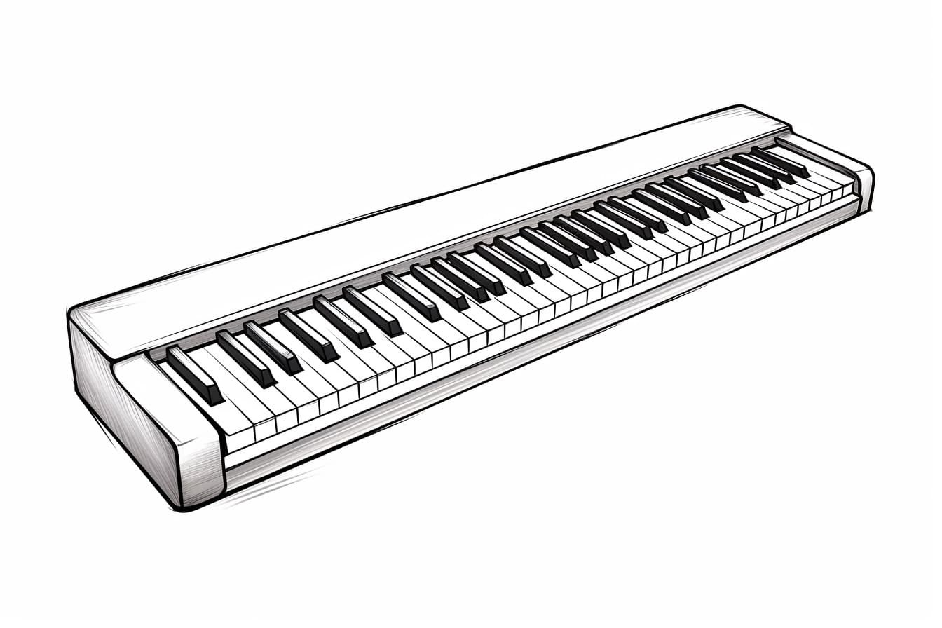How to Draw a Piano Keyboard