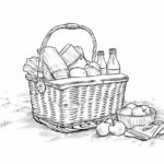 How to Draw a Picnic Basket