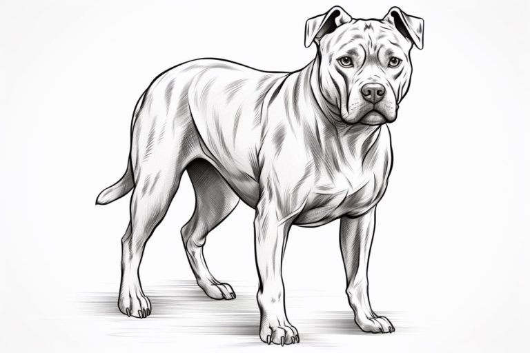 How to Draw a Pitbull Dog
