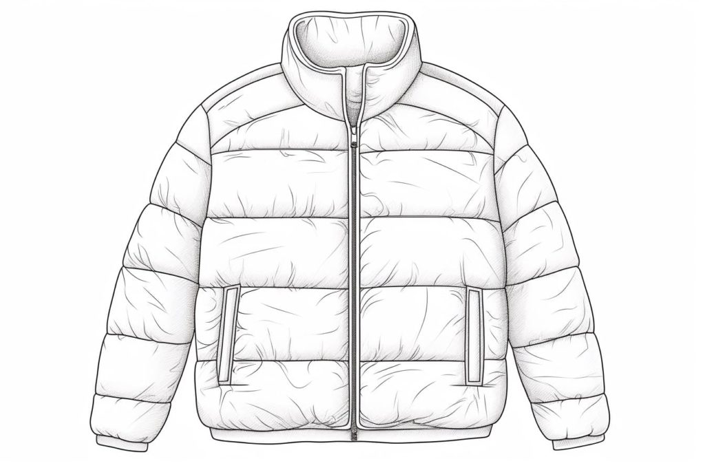 How to Draw a Puffer Jacket - Yonderoo