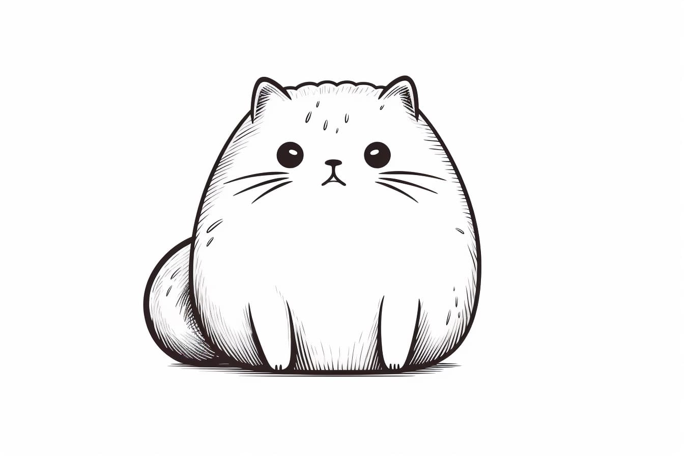 How to Draw a Pusheen Cat