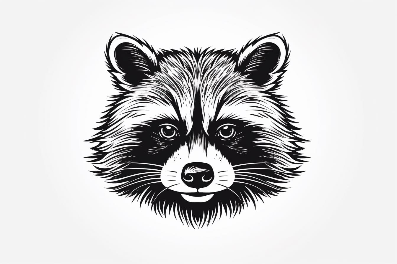 How to Draw a Raccoon Face