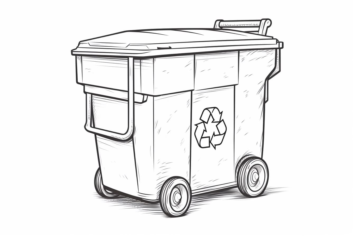 How to Draw a Recycling Bin