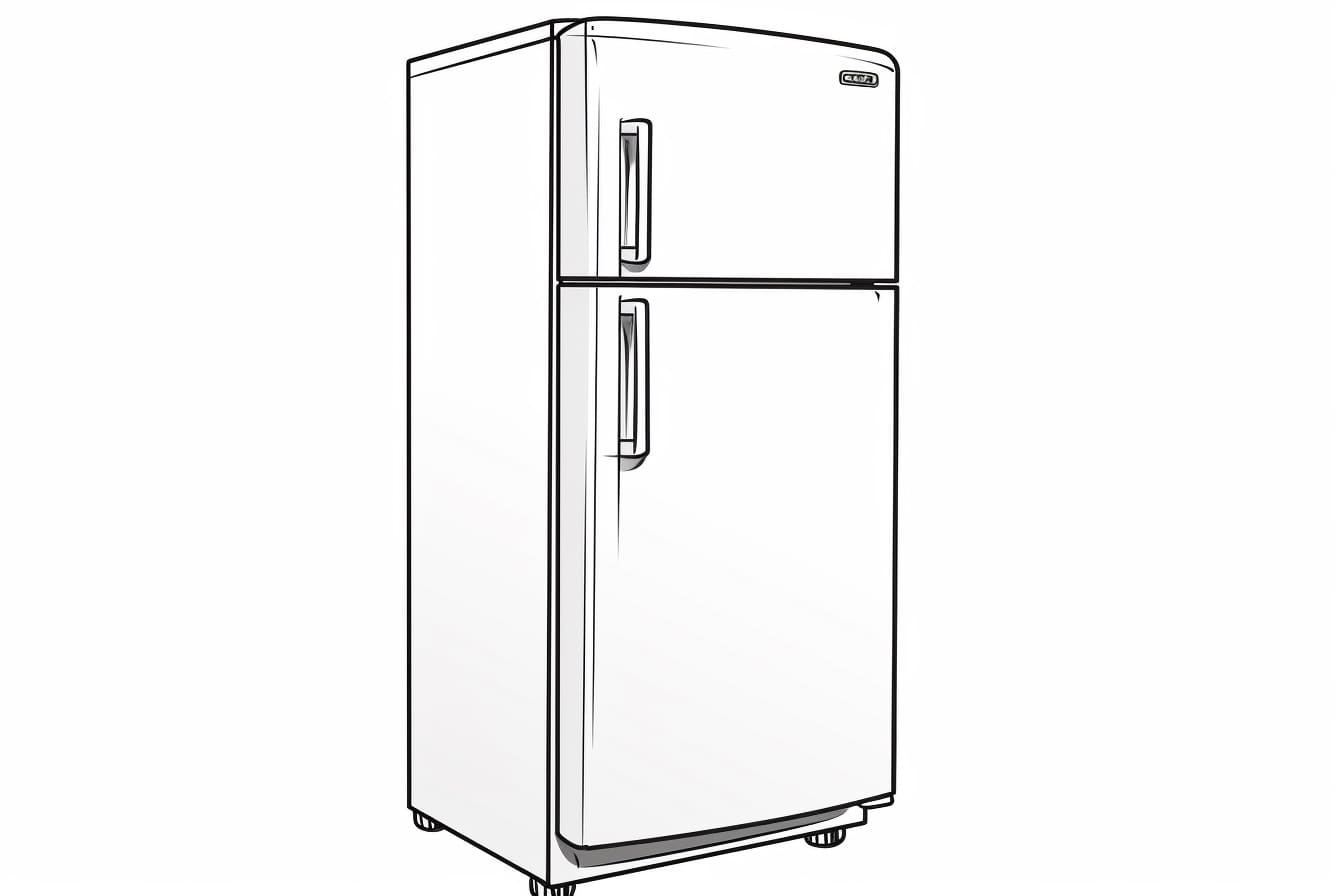 How to Draw a Refrigerator - Yonderoo