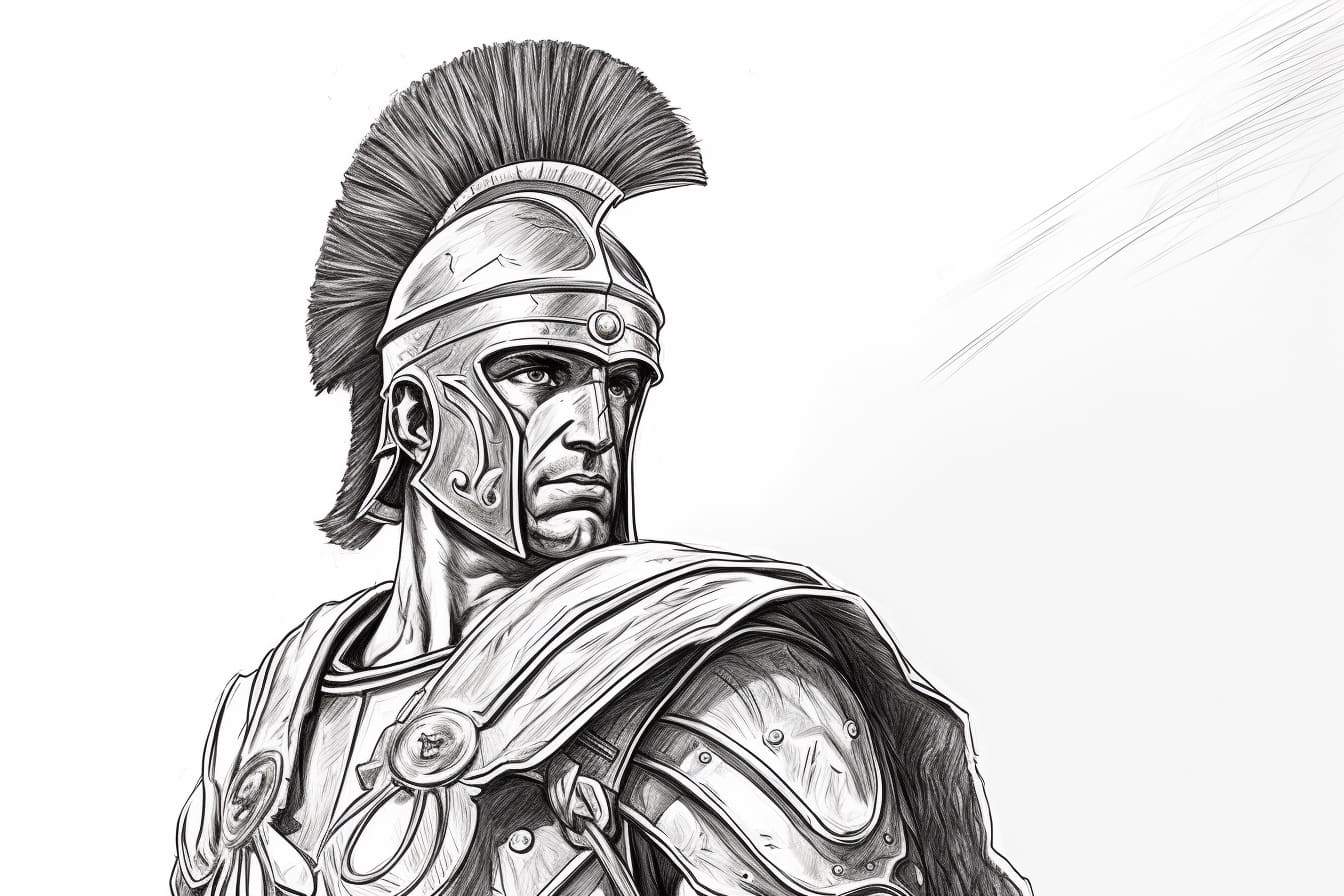 How to Draw a Roman Soldier Yonderoo