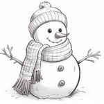 How to Draw a Scarf on a Snowman