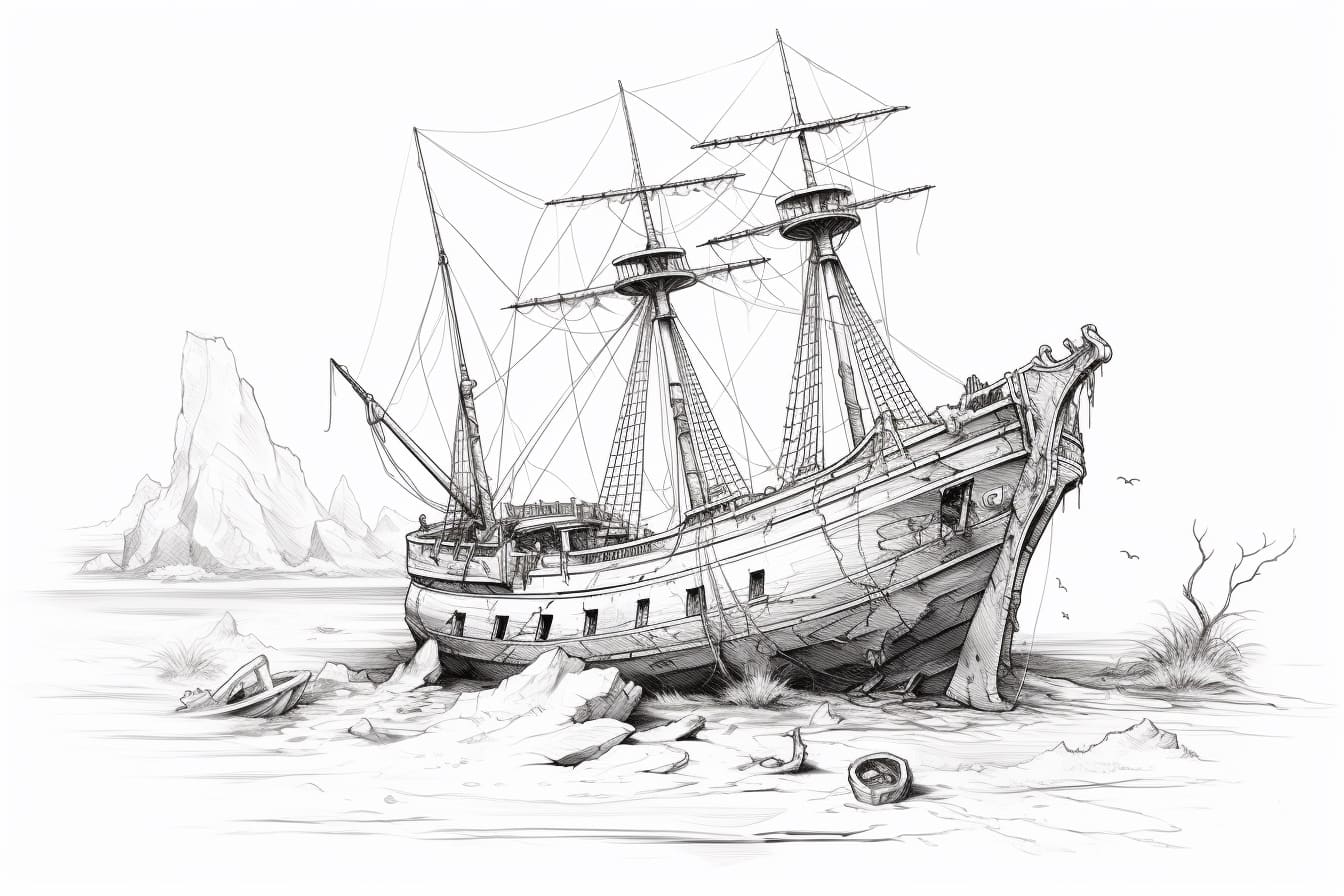 How to Draw a Shipwreck Yonderoo