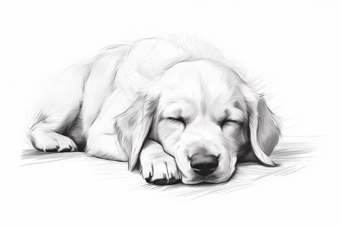 How to Draw a Sleeping Dog Yonderoo
