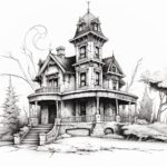 How to Draw a Spooky House