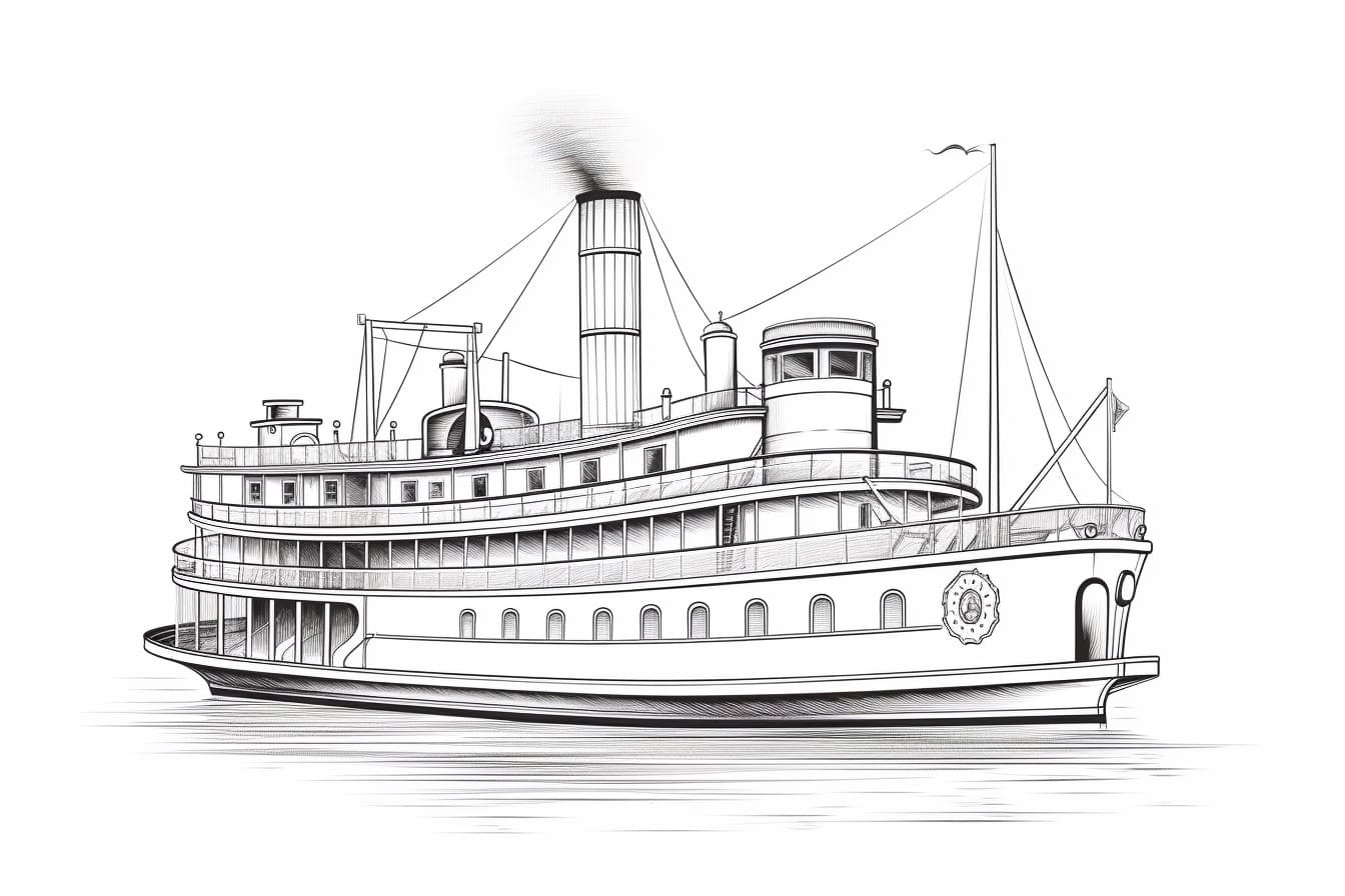How to Draw a Steamboat Yonderoo