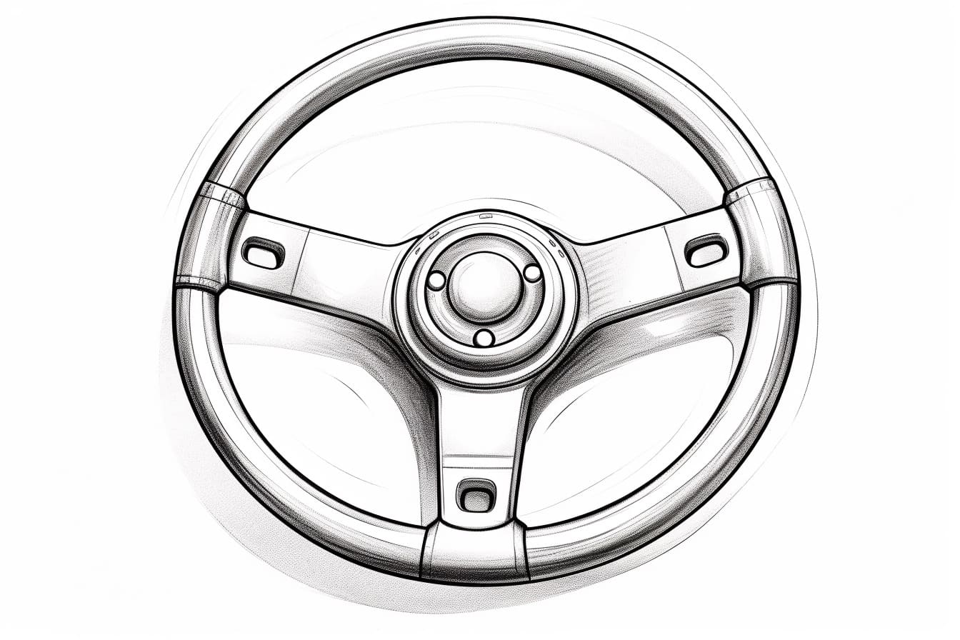How to Draw a Steering Wheel Yonderoo
