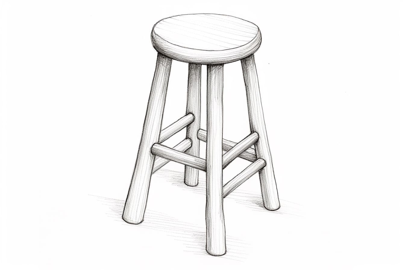 How to Draw a Stool Yonderoo