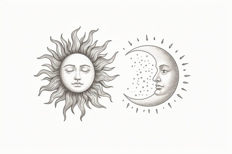 how to draw a sun and moon