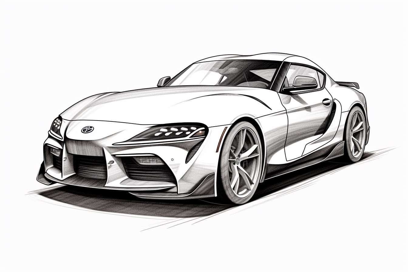 How to Draw a Toyota Supra Yonderoo