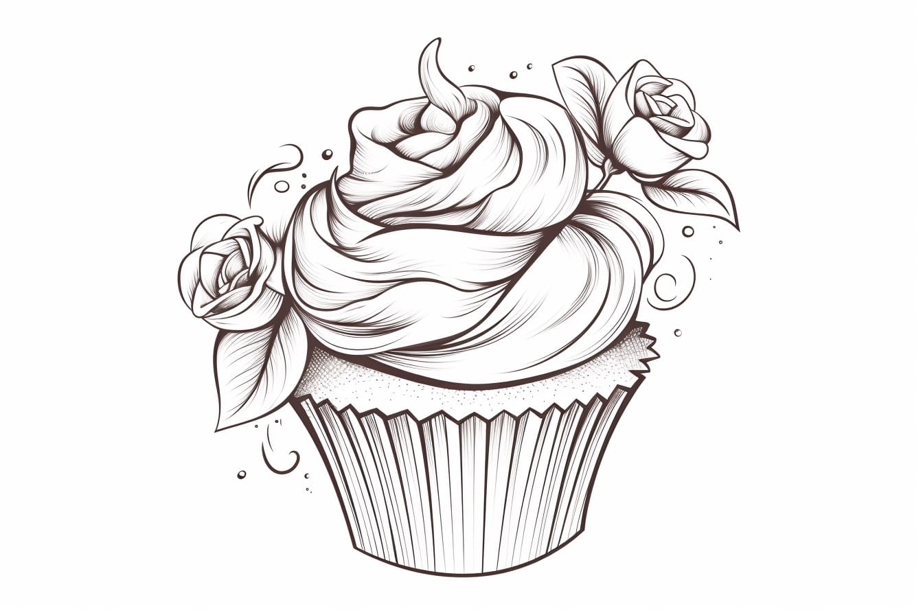 How to Draw a Valentine Cupcake