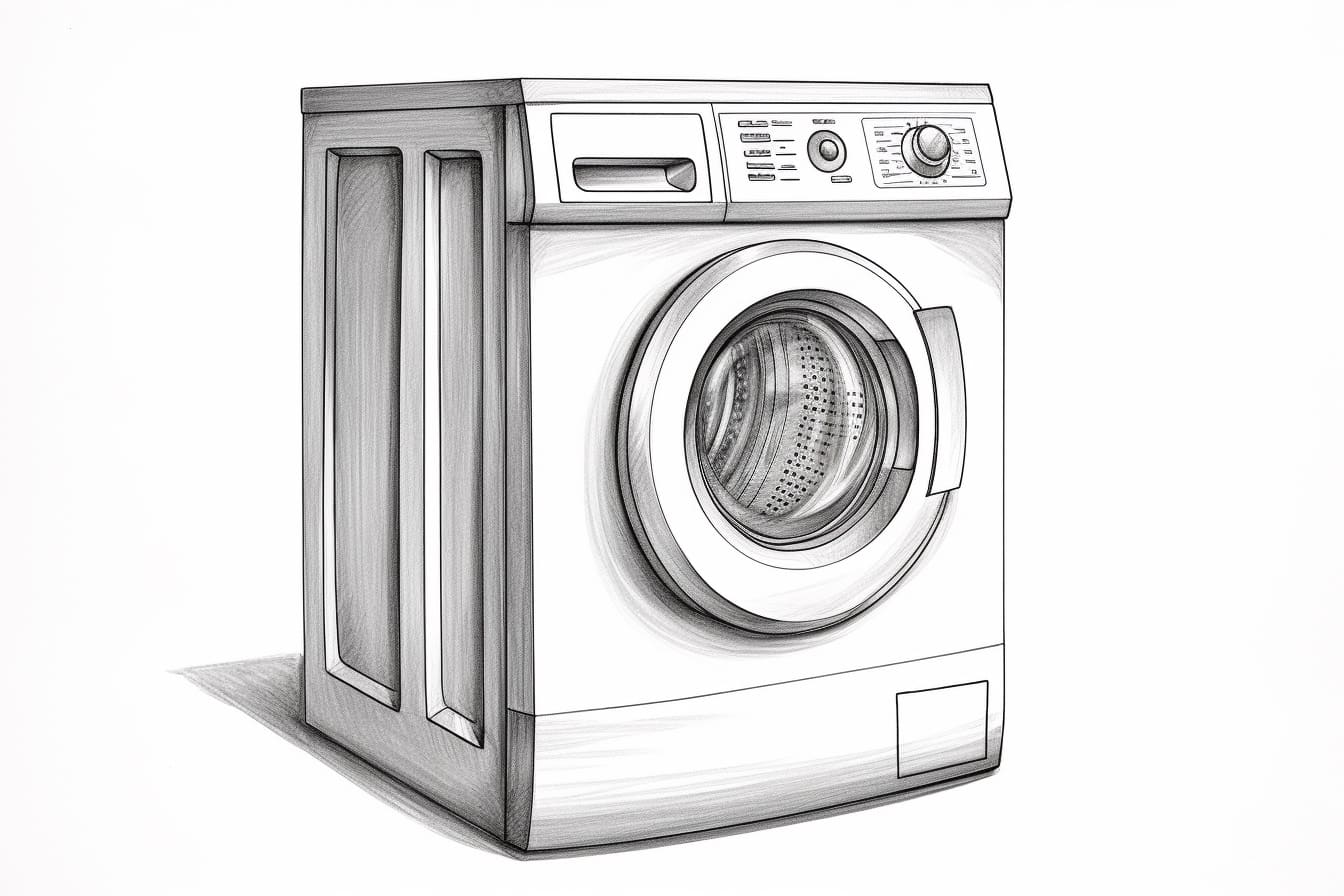 How to Draw a Washing Machine