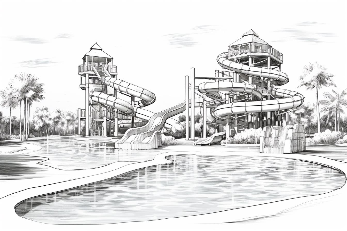 How to Draw a Water Park