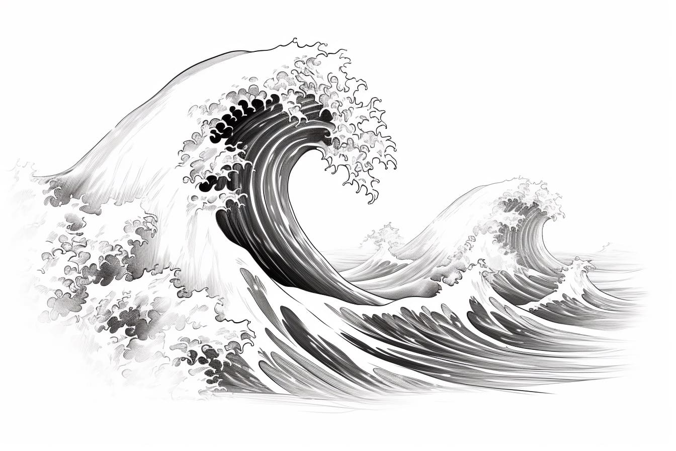 How to Draw a Wave Crashing