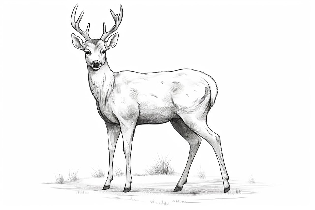 How to Draw a WhiteTailed Deer Yonderoo