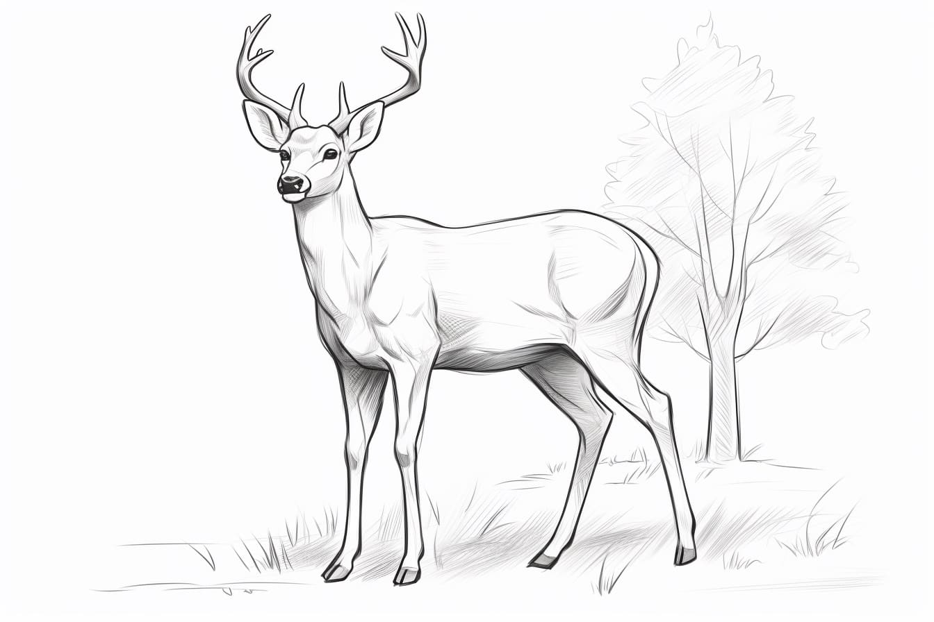 How to Draw a Whitetail Deer