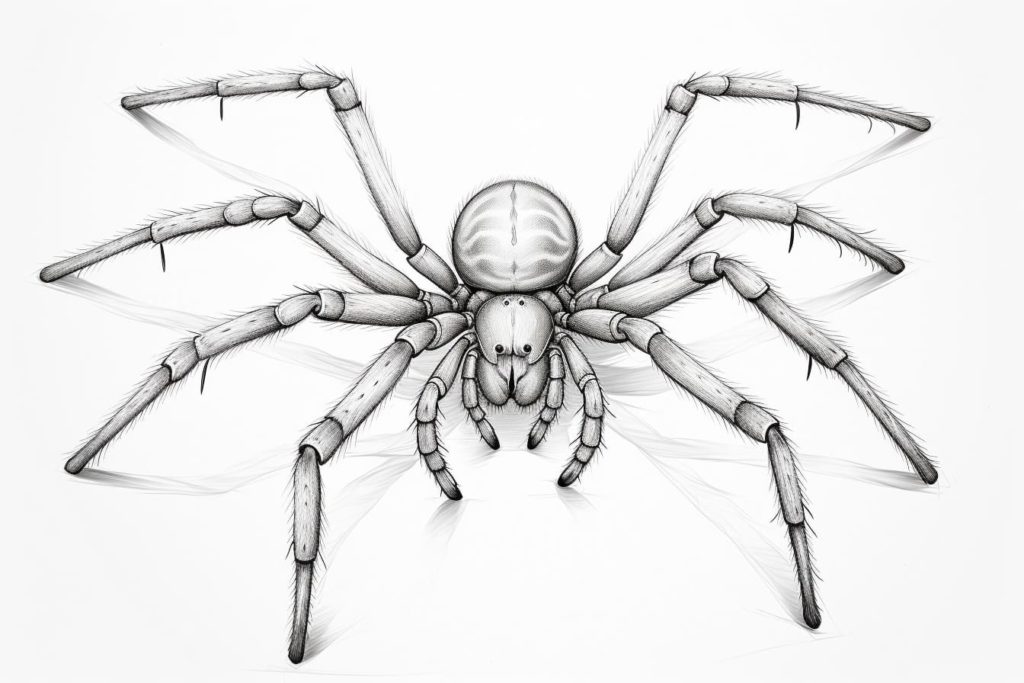 sketch of a spider