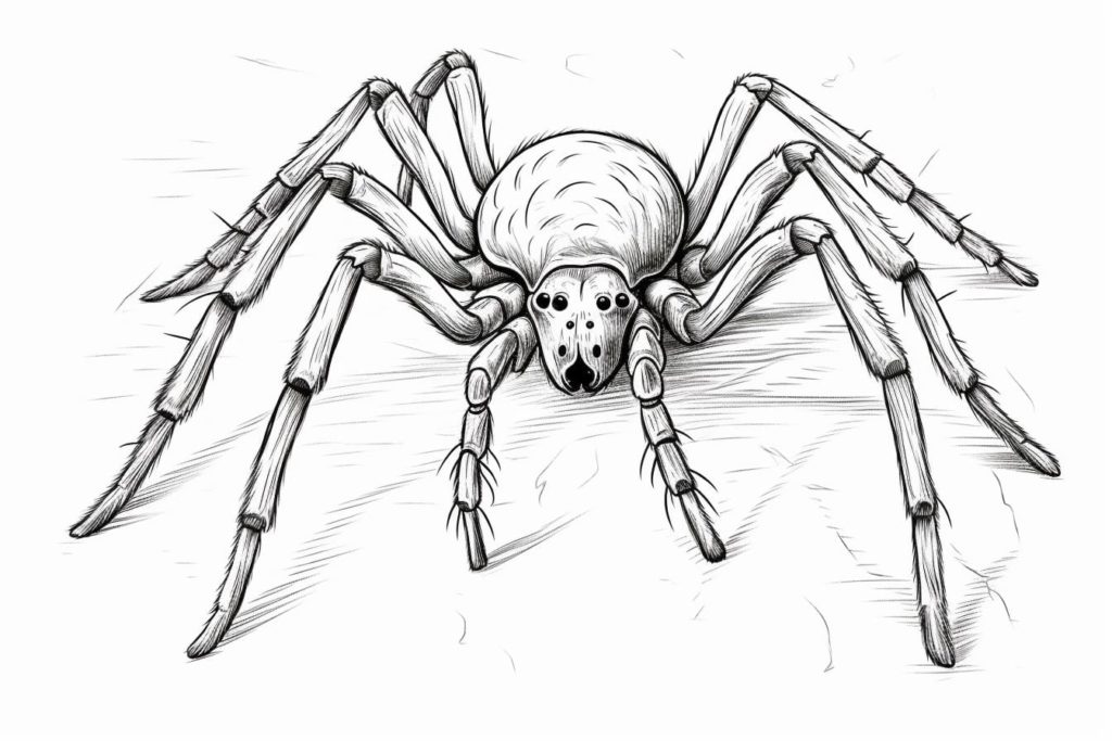 drawing of a spider