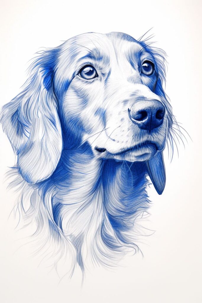 drawing of a dachshund