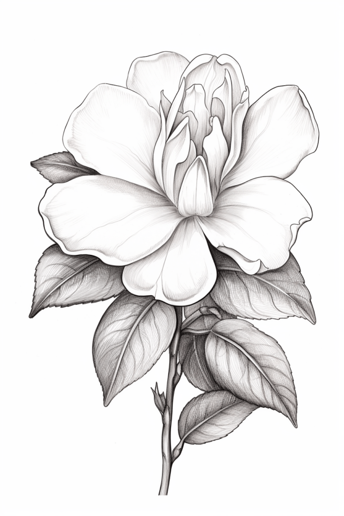 gardenia drawing