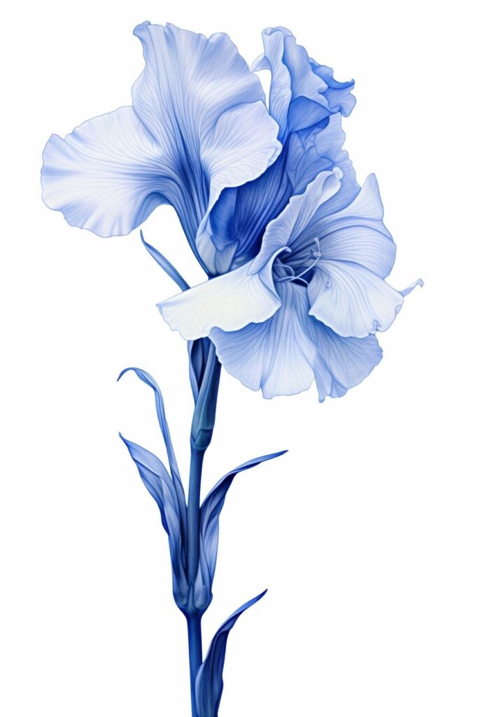 gladiolus in blue