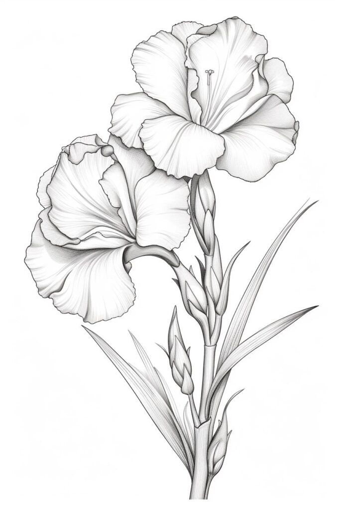 gladiolus sketch