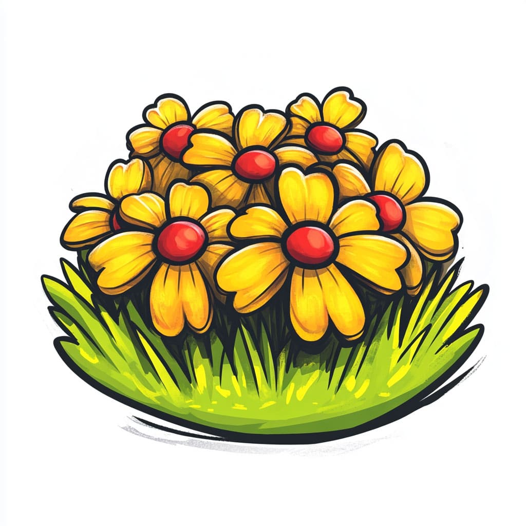 logo of a field of flowers