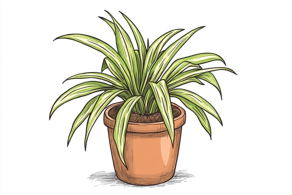 Spider Plant in a pot