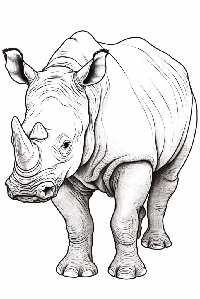 sketch of a rhinoceros