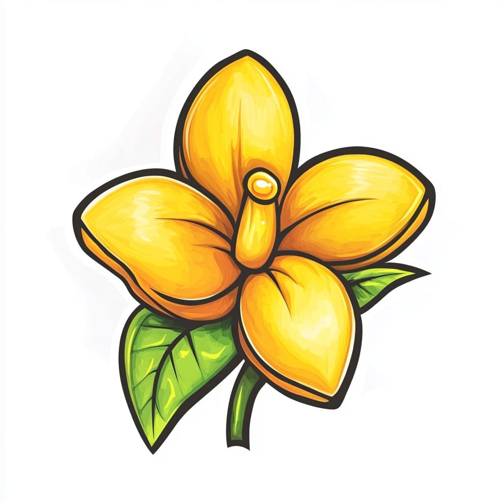 tropical flower logo