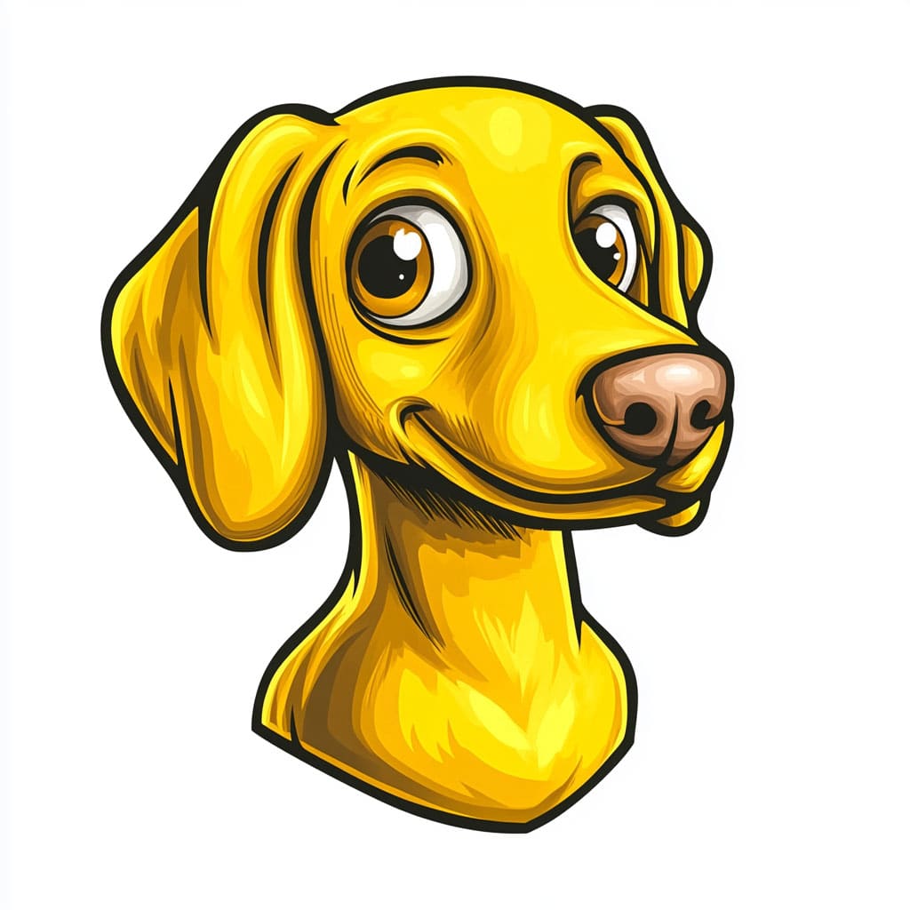 logo of a Dachshund face