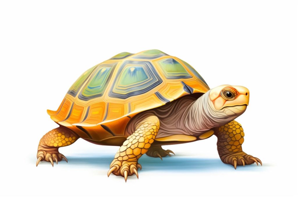 color sketch of a box turtle