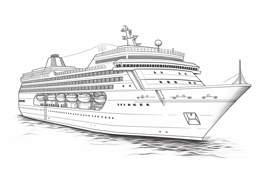 cruise ship drawing