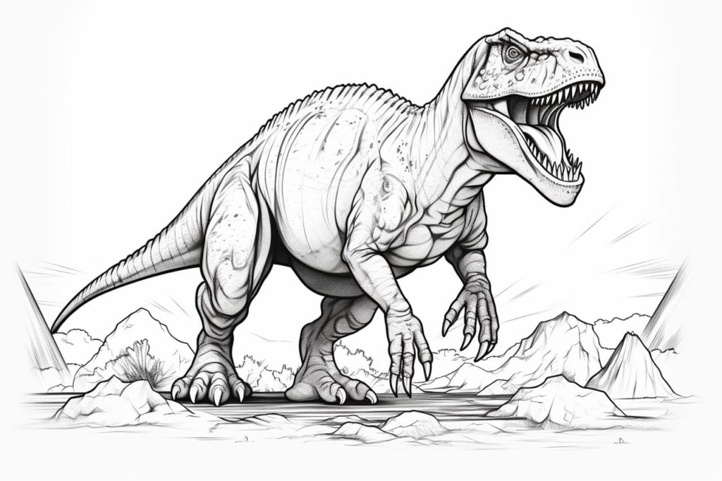 dinosaur pencil sketch