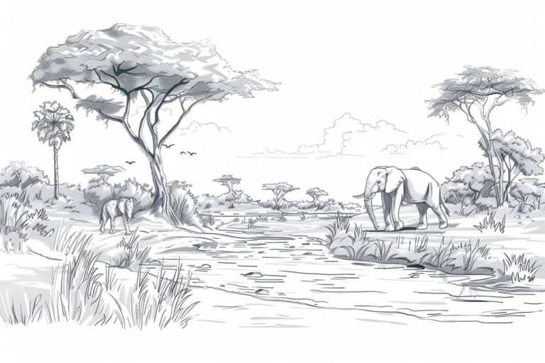 african safari scene