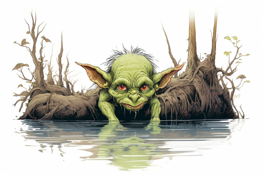 goblin in murky swamp