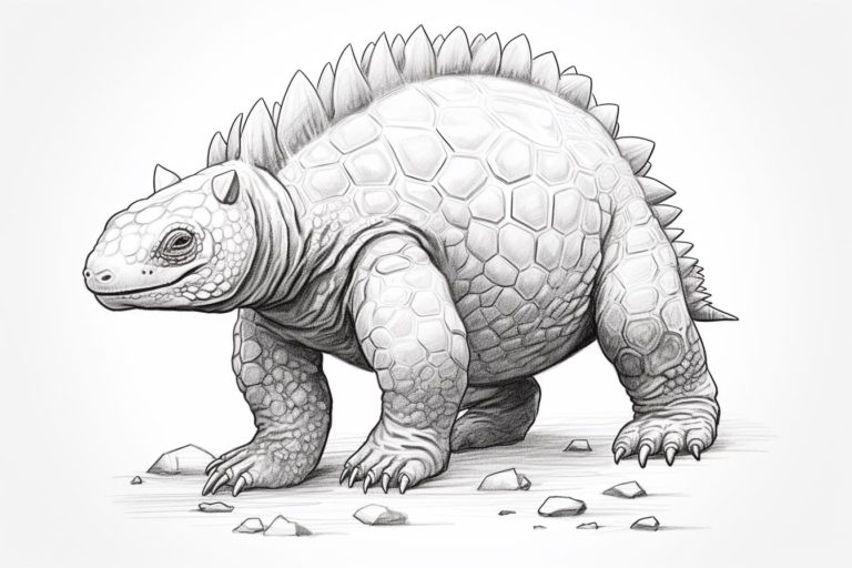 How to Draw an Ankylosaurus