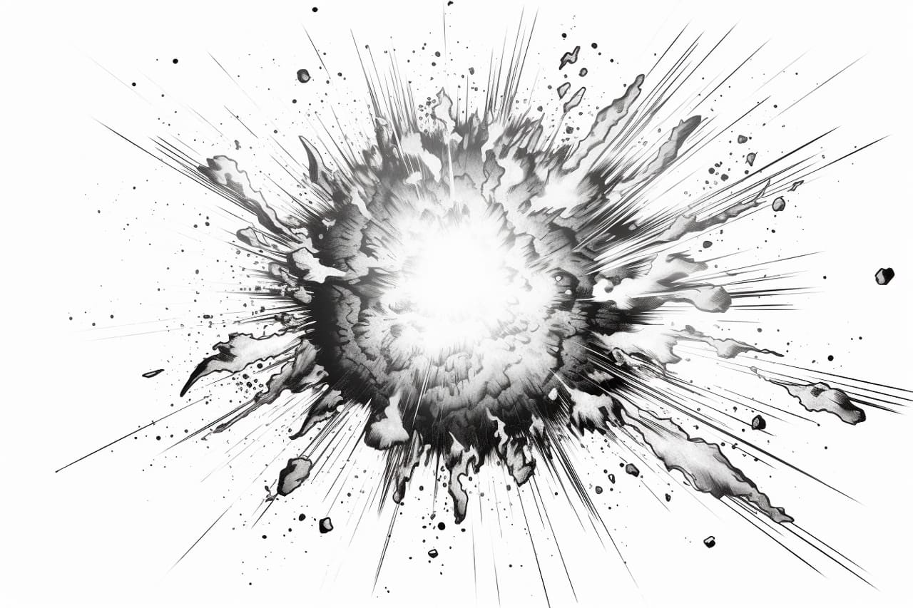 how to draw a cosmic explosion