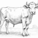 how to draw a cow