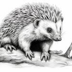 how to draw an echidna
