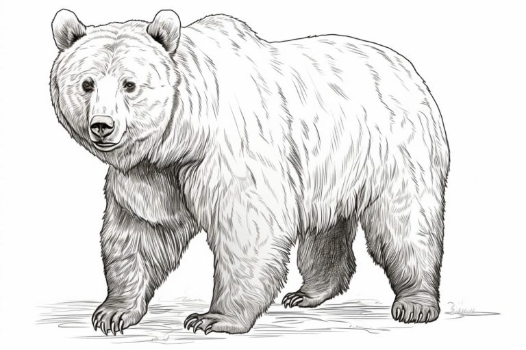 how to draw a grizzly bear