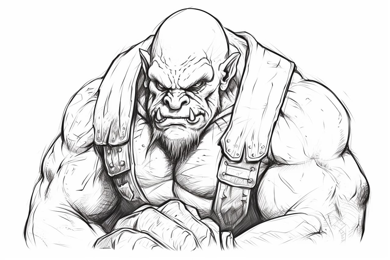 how to draw an ogre