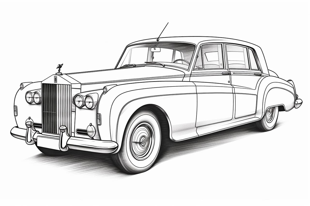 how to draw a Rolls Royce