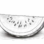 how to draw a slice of watermelon