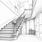 how to draw a stairwell