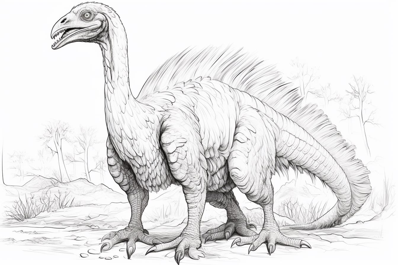 How to Draw a Therizinosaurus